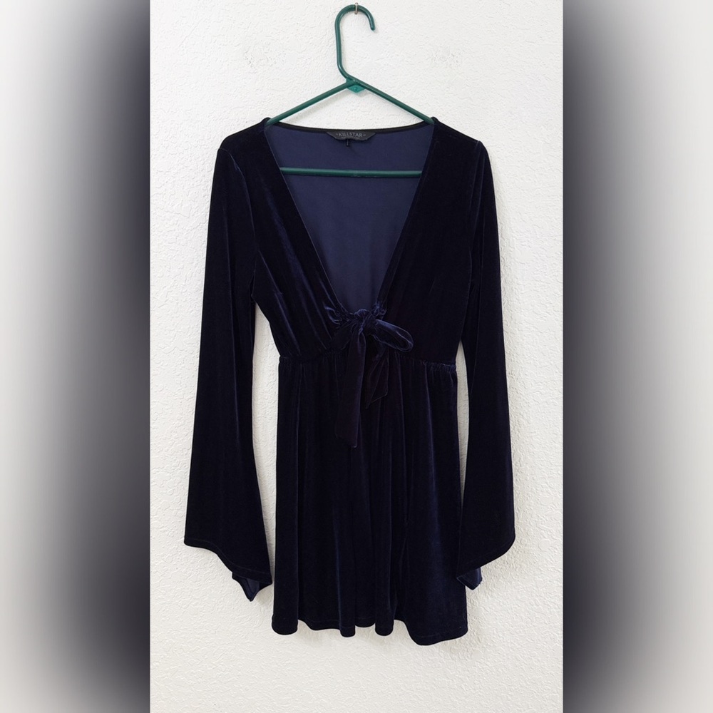 Killstar Velvet Velour Long Sleeve Dress - M